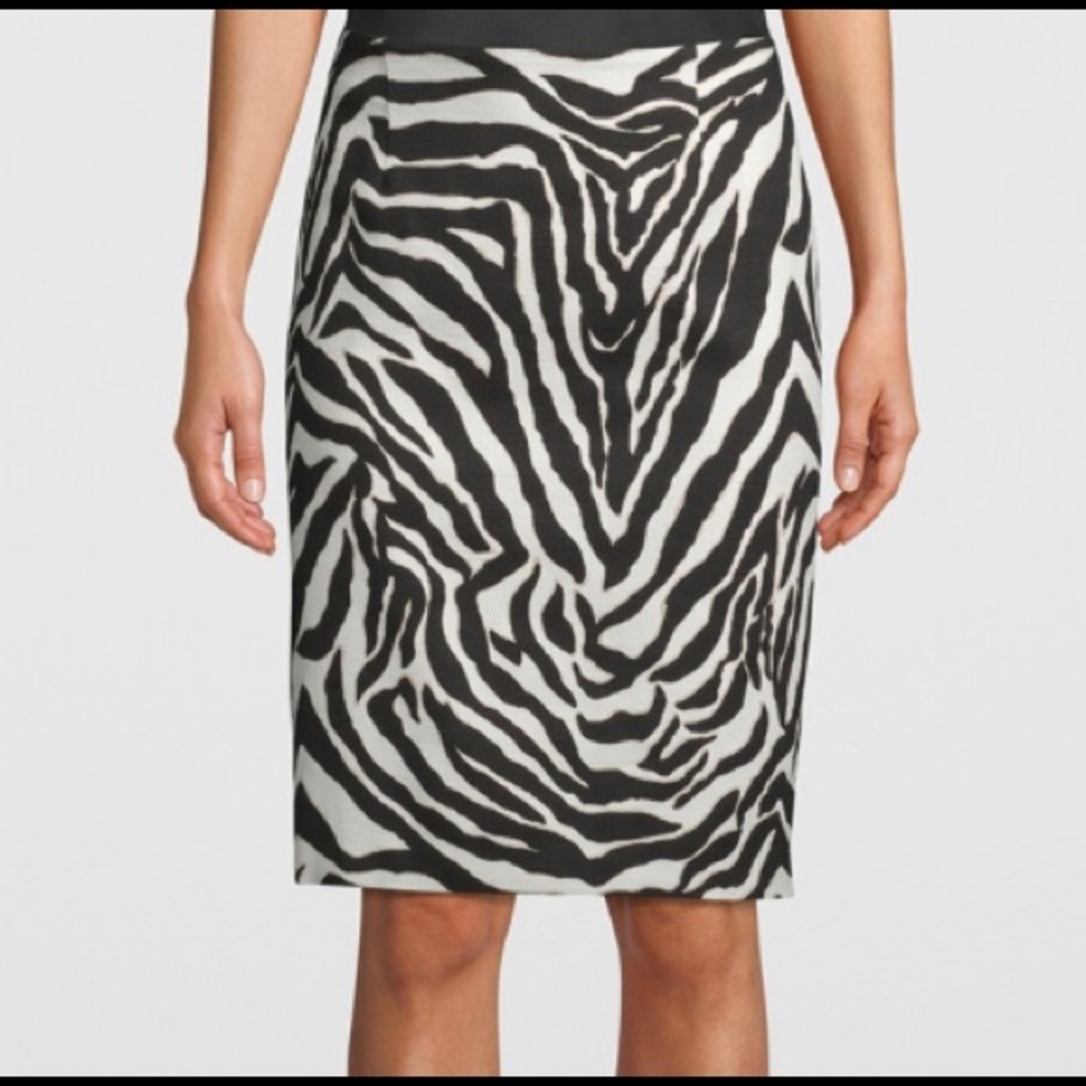 PETITE PRINTED PENCIL SKIRT
